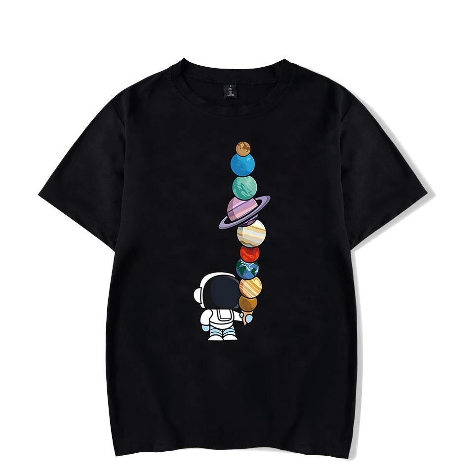 2023 Men's T-shirt Short Sleeve Tees Men's Loose T-shirt Men's Tops New Brand Men's Space Astronaut T-shirt Camisetas De Hombre