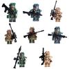 Military Special Forces Building Block Sets SWAT Ghost Commando Police Soldiers Army Action Figures Weapons Bricks Kids Toy Birthday Christmas Gift