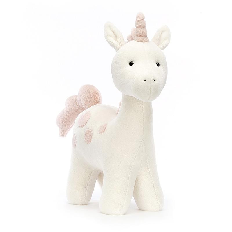 Jellycat Мягкая плюшевая кукла «Единорог в пятнах» из серии «Мифические животные», высота 42 см.