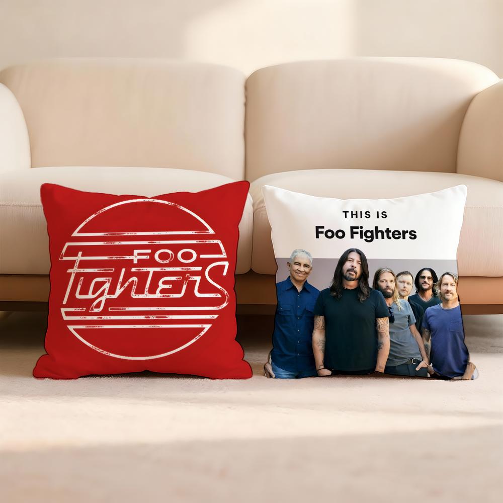Подушка с изображением группы Foo F-Fighters, Чехол для подушки для дома и автомобиля, Универсальный чехол для подушки - Двусторонний, Мягкий и прочный для ежедневного использования