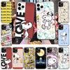 Case for Samsung A04 A14 A23 A34 A54 M23 M33 M52 M53 Realme 10 9 C30S C35 C55 VIVO Y02S Y21 Y51 X80 Pro Transparent Cover NI38 Funny Snoopy
