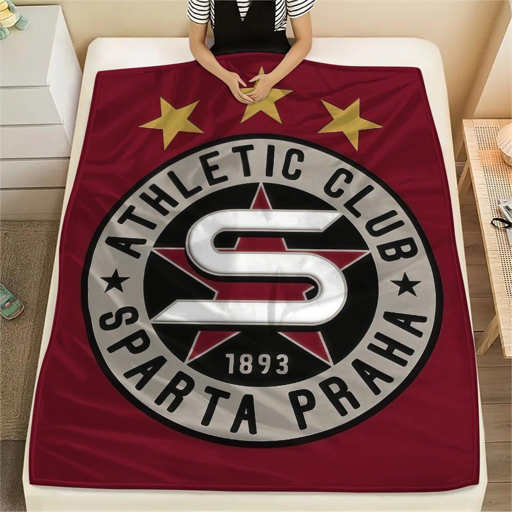 AC Sparta Praha logo FlAannel Blanket, High quality Comfortable for All Seasons, Home Decor, Warmth and Comfort