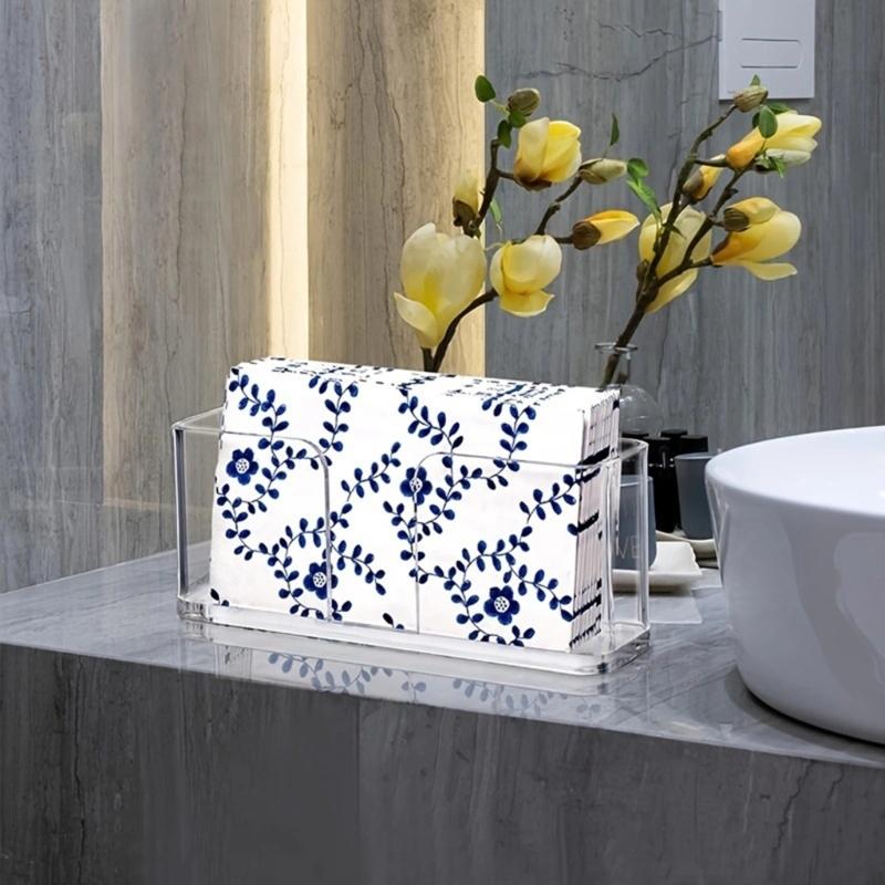 Прозрачная акриловая салфетница Практичный контейнер для столовых салфеток для свадеб и домашнего использования Диспенсер для салфеток Кухонная утварь