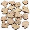 Wooden Discs - Creotime - Oval - 15-40 Mm - 5 Pieces - Ivory