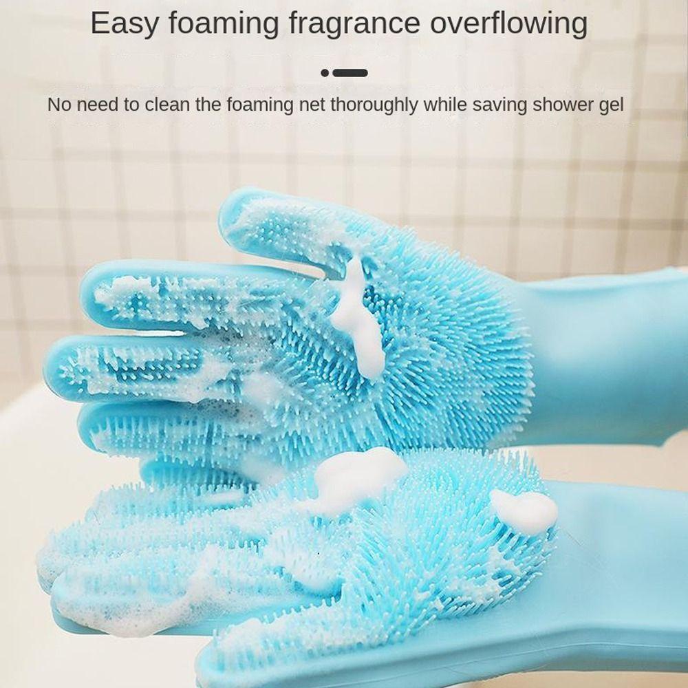 1 Pair Cleaning Tools Rubber Comb Gloves Silicone Pet Grooming Glove  Bathroom