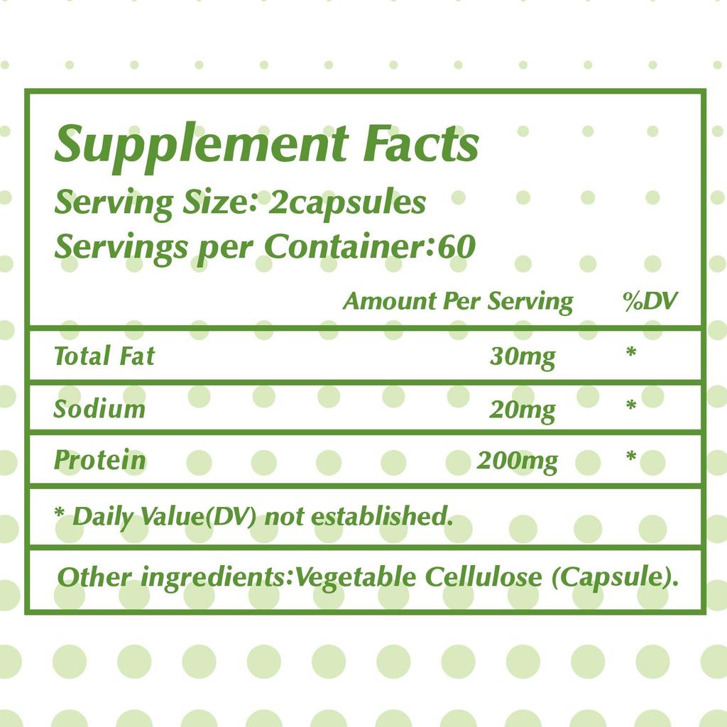 Plant protein capsules, aid digestion, 3080 mg, antioxidant, vitamins, suitable for both men and women.