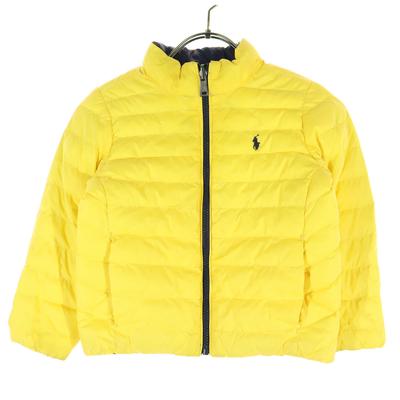 Двусторонняя куртка-бомбер 110 желтая RALPH LAUREN темно-синяя детская б/у