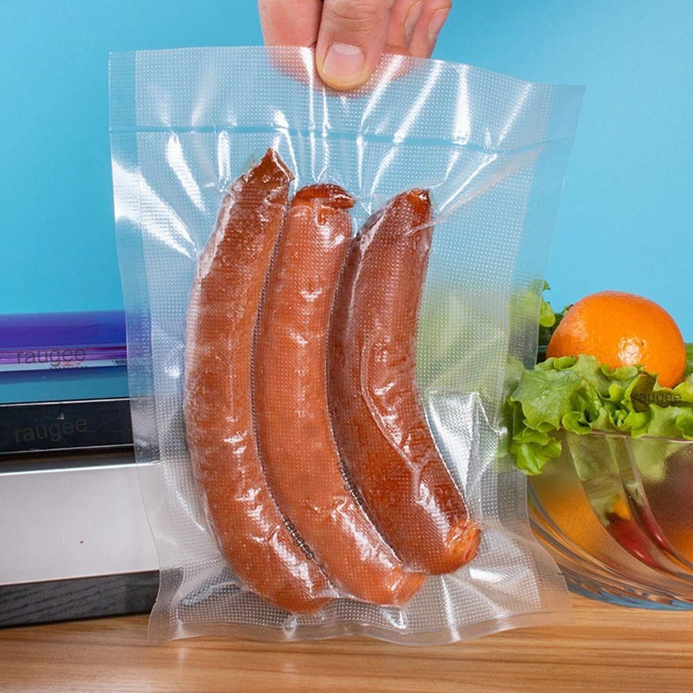20 шт. Высококачественные прозрачные рельефные вакуумные пакеты Термосвариваемые Замораживаемые Нагреваемые Пакеты для хранения продуктов Пакет для вакуумного упаковщика для вакуумного хранения