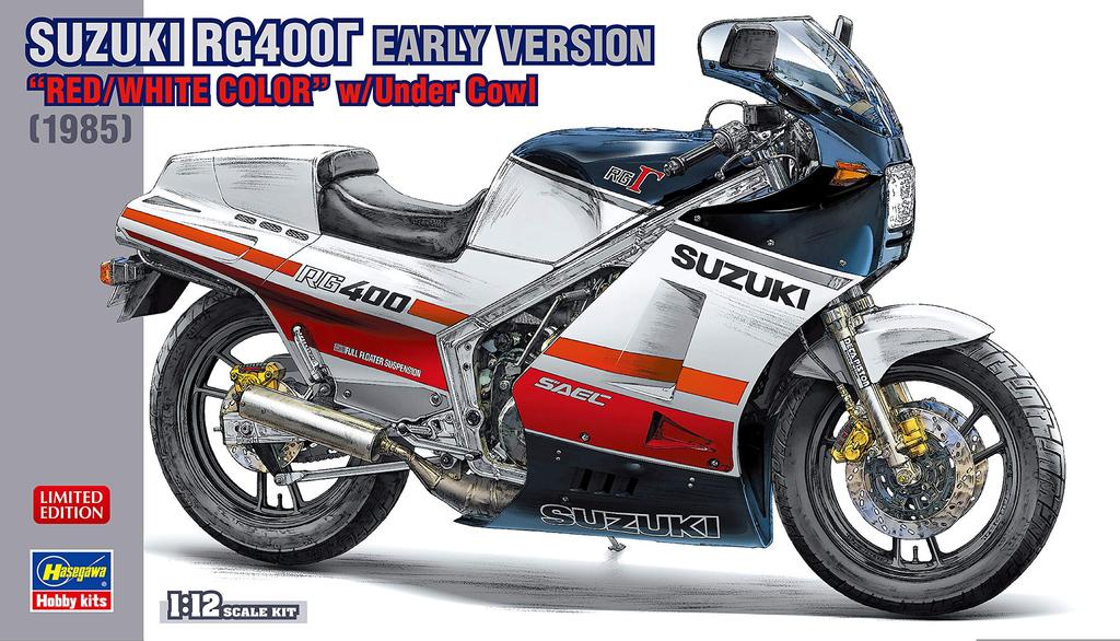 Hasegawa Suzuki RG400 Gamma Ранняя модель Обтекатель Пластиковая модель-конструктор 21732 1/12 Красный/Белый с Подкапотным пространством