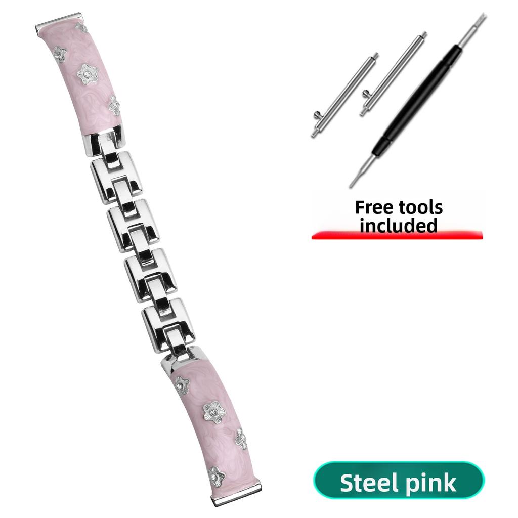 14mm metal watchband For Garmin Watch Lily 2 Elegant lady White rose gold pink strap waterproof bracelet smart watch Accessories