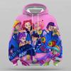 KPop Demon Hunter Rumi Cute Cartoon Girl Hoodie Warm Children's Wavy Fashion Casual Pullover