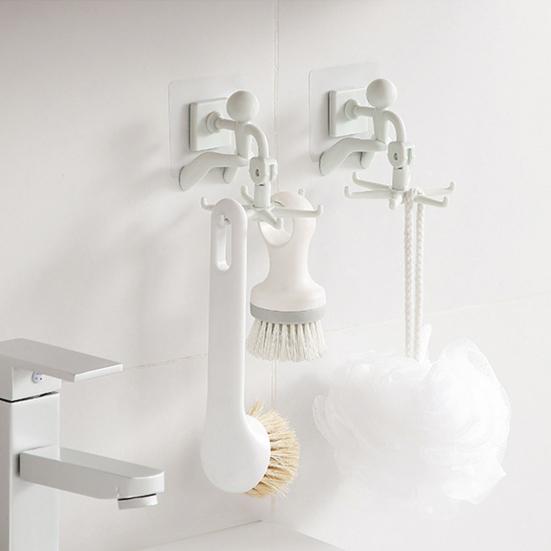 1 комплект подвесного крючка, настенный вращающийся крючок для вешалки с 6 крючками, самоклеящийся крючок для хранения без перфорации для кухни, ванной комнаты