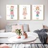 Скандинавский стиль, украшение для детской комнаты, детский сад, современный мультфильм, декоративная картина для маленькой девочки, настенное искусство, холст