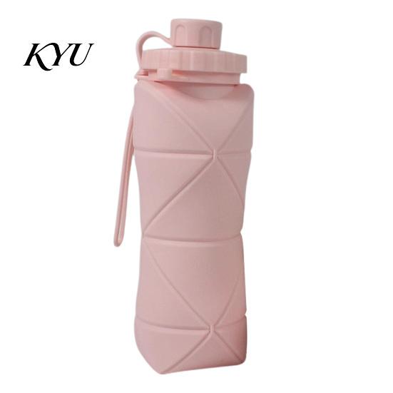 Space Saving Bottle for Outdoors 600ml Portable Foldable Water Bottle, Food Grade Silicone Telescopic Durable Collapsible Cup Trips Lightweight