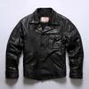 Men American Bear Retro Hand-rubbed Color Horse Leather Jacket Lapel Casual Real Garment Large Edition