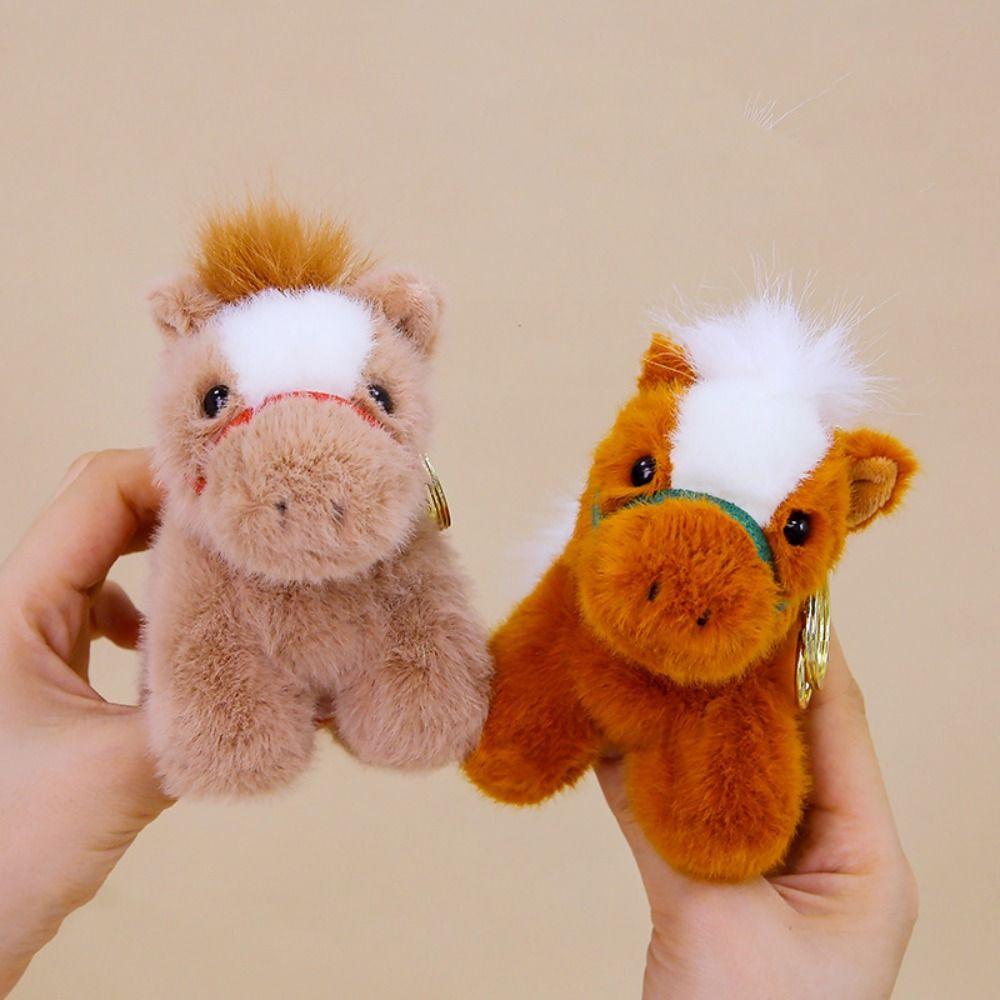 Yuanbao Plush Horse Keychain Mascot Dolls Chinese New Year Gift Festive Decor
