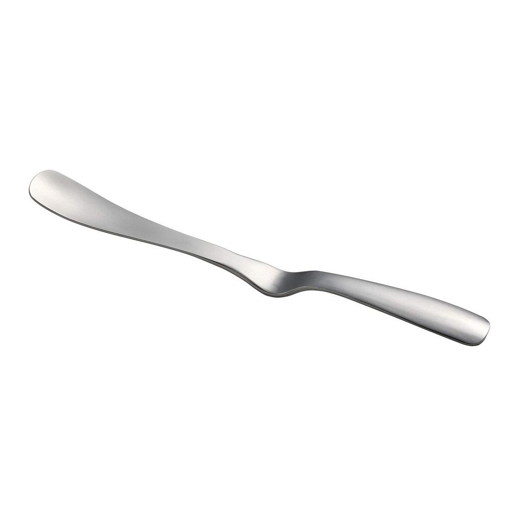 Oaks Raye Jam Spatula Made in LS1565 Table-Friendly Spoon, Silver, Japan,