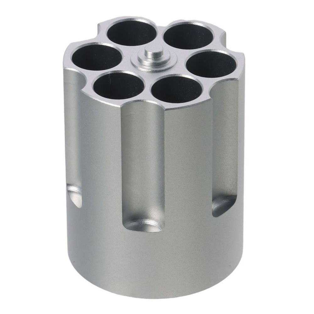 Пистолетный цилиндр, держатель для ручек, украшение, Нескользящий револьвер, настольный держатель для ручек, алюминиевый держатель для карандашей, офисный