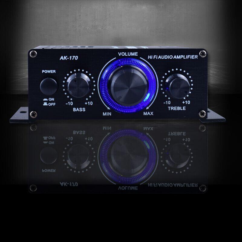 20Вт+20Вт Цифровой Hi-Fi Стереоусилитель: Компактный дизайн, двухканальный выход 20 Вт, низкий уровень искажений, корпус из алюминиевого сплава для автомобилей и дома