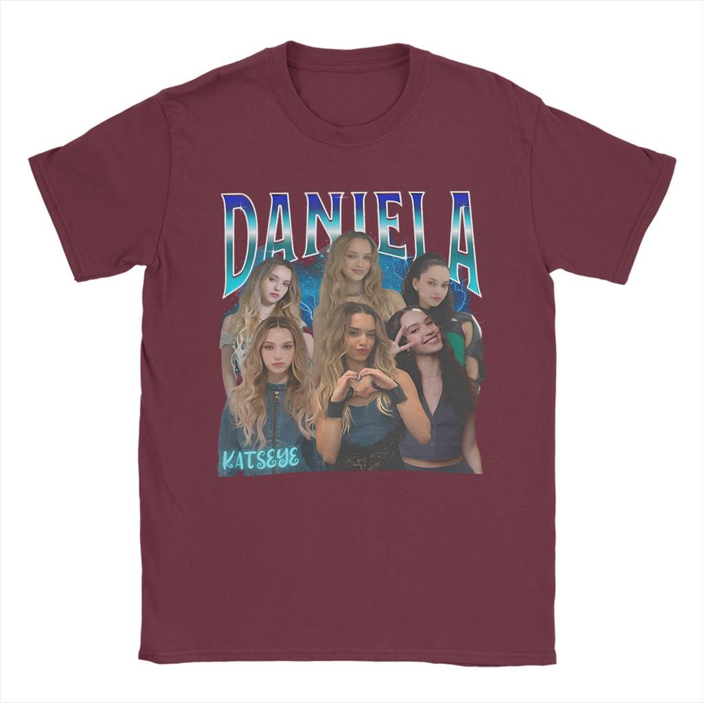 Katseye Daniela Мужские футболки Новинки Футболки с коротким рукавом Круглый вырез Футболки 100% хлопок Летняя одежда