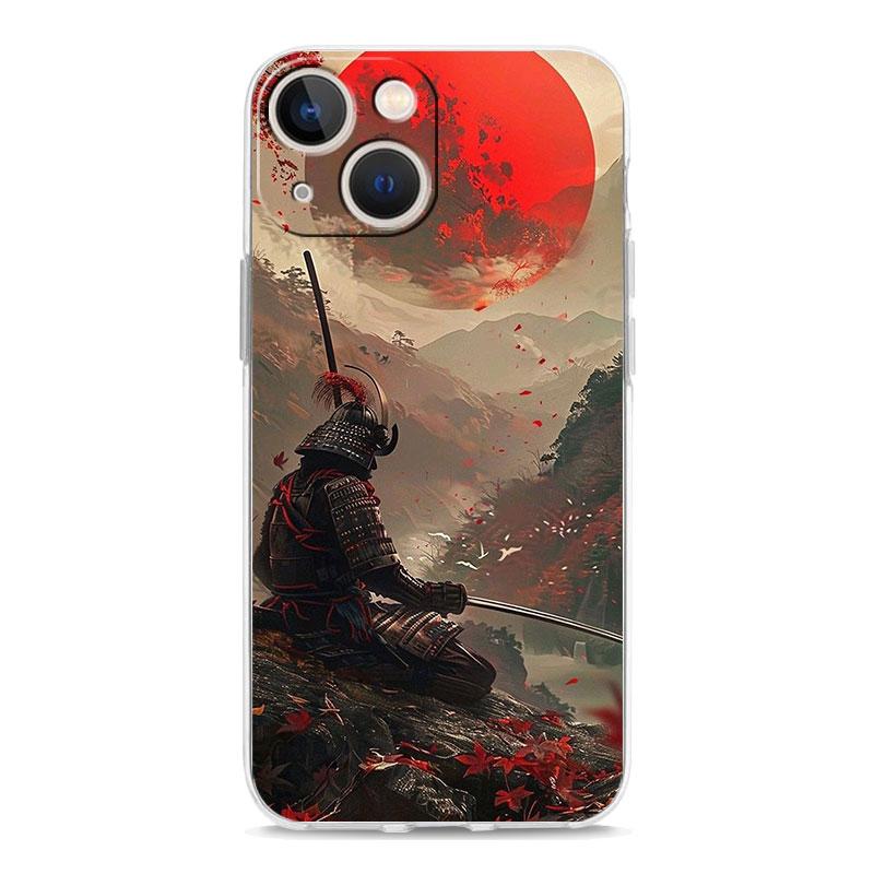 Чехол для iPhone 17 Чехлы iPhone Air 16 15 12 13 14 Pro Max 7 8 Plus 16Pro iPhone11 Чехол Японский Бусидо Самурай