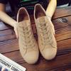 Новые туфли цвета молочного чая, повседневные корейские классические туфли на шнуровке из ткани для мужчин и женщин, кроссовки из вулканизированной резиновой подошвы