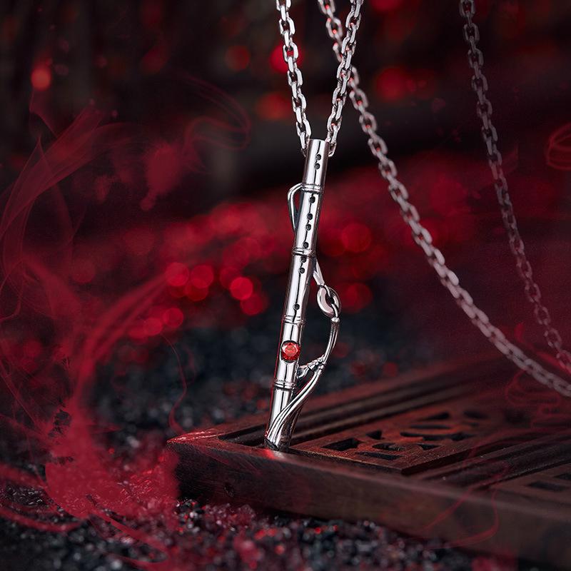 Классический минималистский аниме периферийное ожерелье кулон орнамент крест флейта колье кулон ожерелье для женщин ювелирные украшения