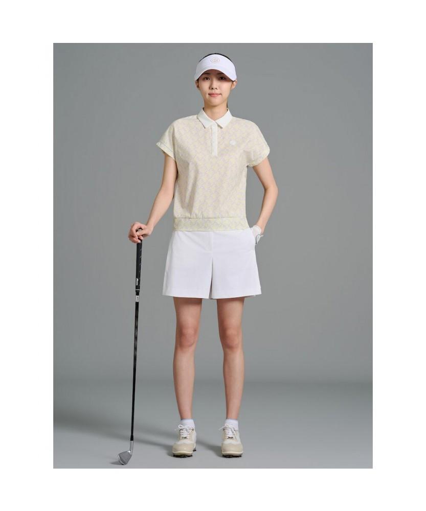 BEANPOLE GOLF [B_Under] Women'S Blouson-Fit Collared Short Sleeve T-Shirt - Lemon