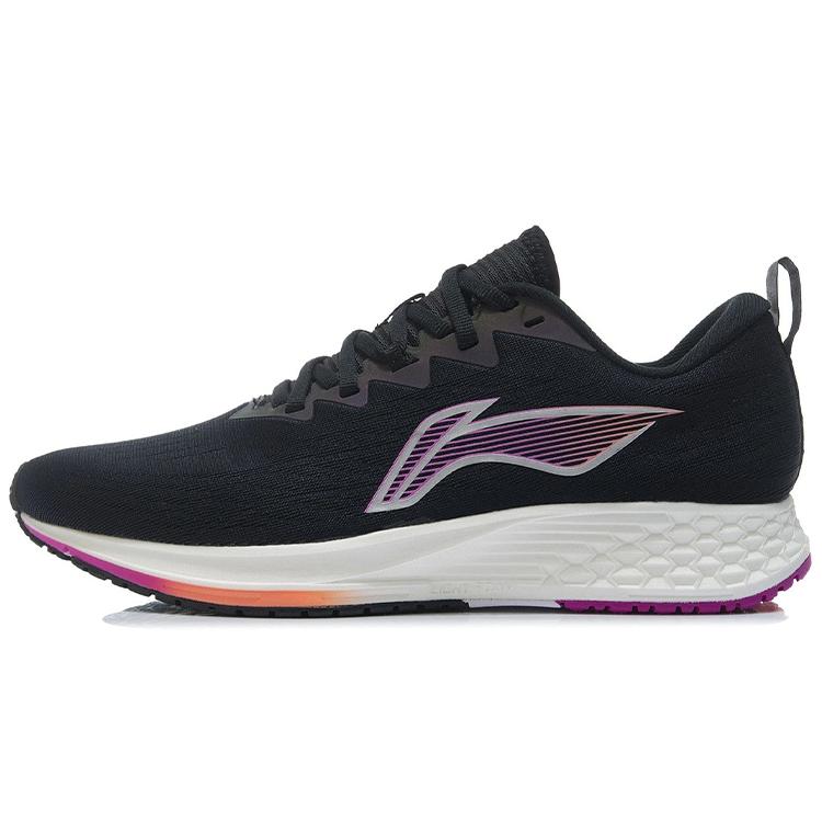 Li Ning Red Hare 4 Удобная ткань Нескользящая Износостойкая Низкие Легкая пена Беговые кроссовки Мужские Фиолетовые ARMR003-10