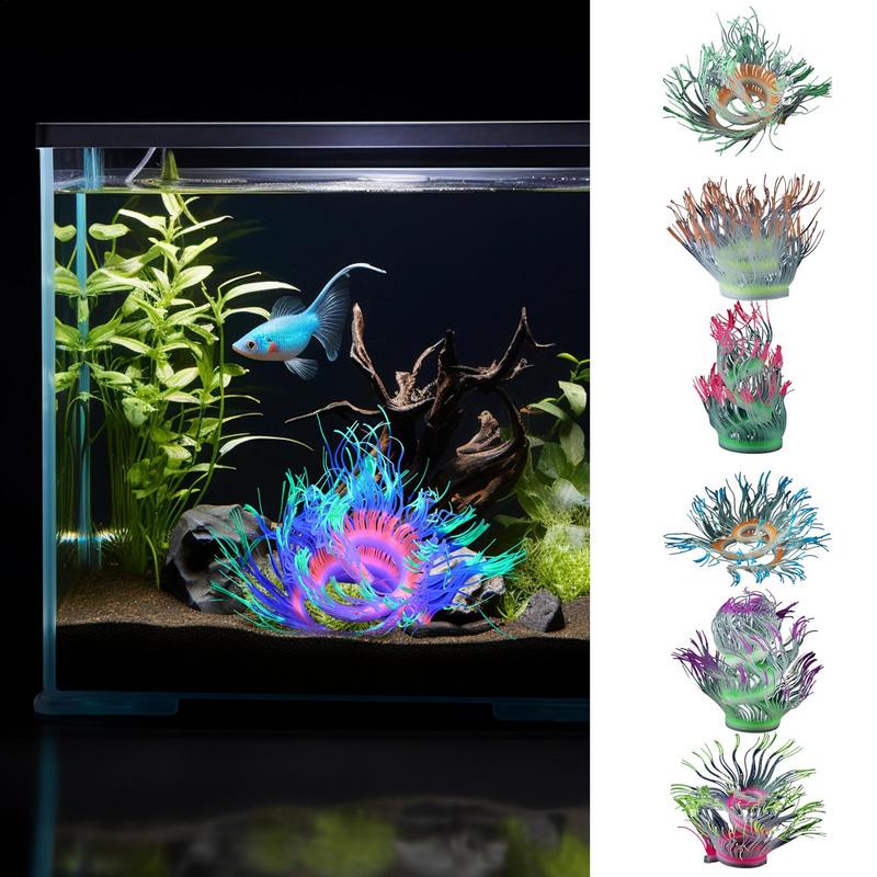 Украшения Морской Анемон Для Аквариума Украшения Морской Анемон Силиконовые Для Аквариума Искусственные Аквариумные Декорации Для Пресноводного