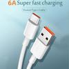 66W Type C Cable USB Fast Charging Cable 6A Super Charge For Samsung Xiaomi Redmi Honor Oneplus Mobile Phone Charger USB C Cable
