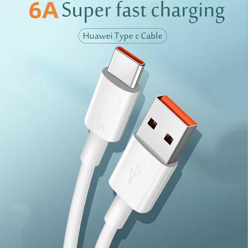 66W Type C Cable USB Fast Charging Cable 6A Super Charge For Samsung Xiaomi Redmi Honor Oneplus Mobile Phone Charger USB C Cable