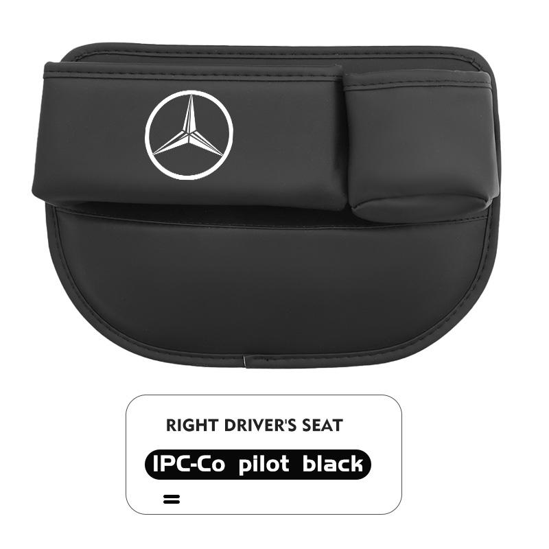 rdpw2 For Benz Car Logo Universal Seat Gap Slit Pocket Organizer Card Bottle Cups Holder AMG Exclusive A C E R V Class CLA CLS C180