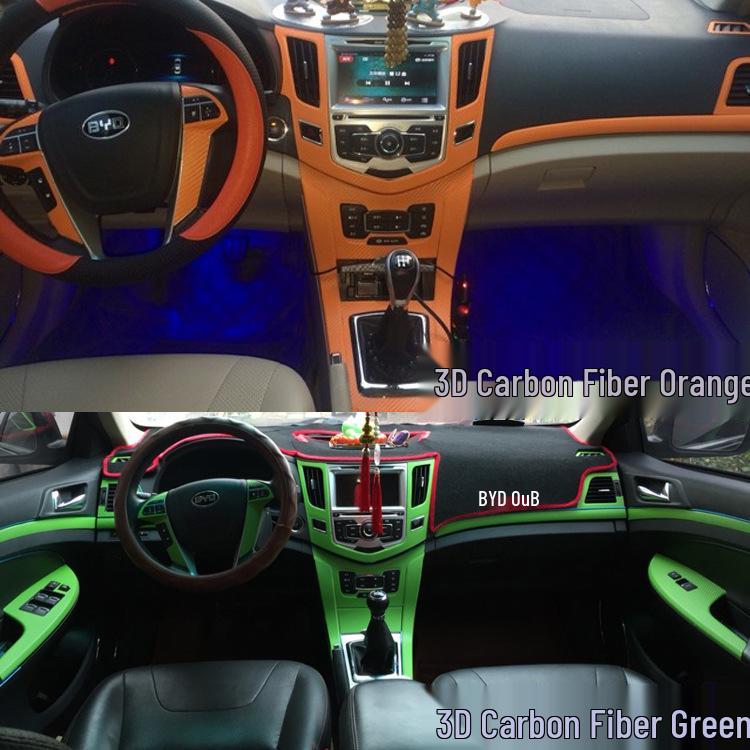 BYD Surui Interior Carbon Fiber Stickers for Central Control (2012-2018 Models)
