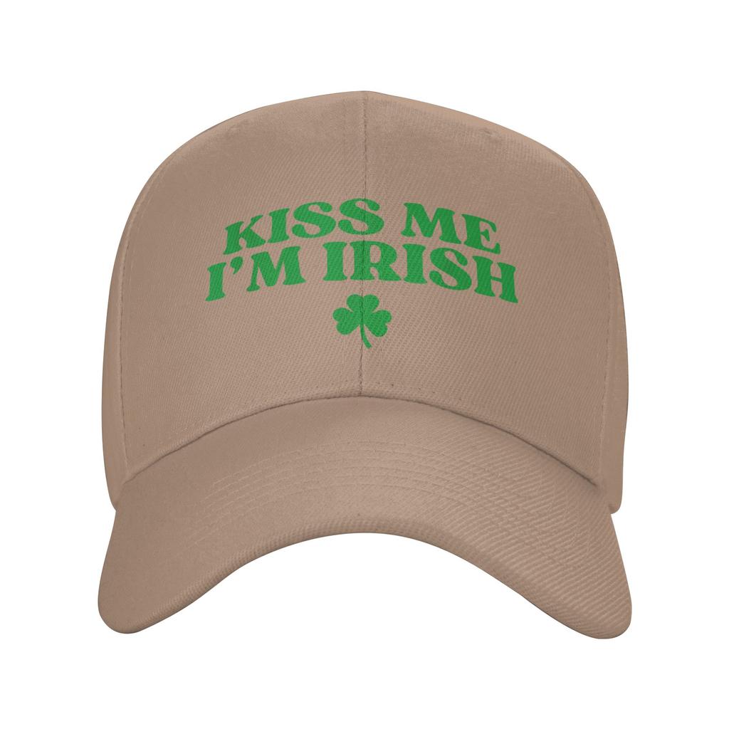 Kiss Me Im Irish Funny St Patricks Day Baseball Cap Street Style Unisex Trucker Hat Sun Design Outdoor Sports Baseball Caps Gift