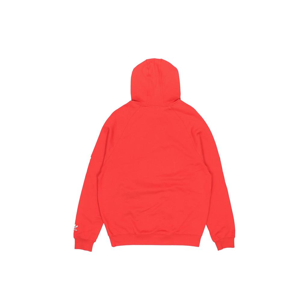 adidas Мужская повседневная свободная толстовка с капюшоном Originals с большим логотипом Trefoil Ярко-красная FM9907