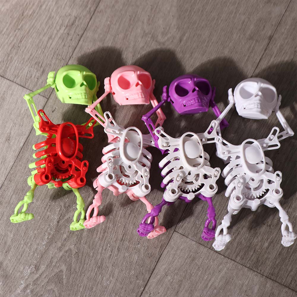 Simulation Wind-up Dancing Skeleton Toy Plastic Spring Clockwork Toy  Desktop Ornament