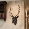 Modern Mosaic Deer Head Wall Decor Resin Art Sculpture 3D Animal Trophy for Living Room Office Bar Cafe Wall Hanging Decoration