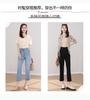 [Straight leg pants] Summer simple and versatile cropped pants look slim and high waisted women's jeans