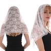 Elegant Veil Prayer Shawl Breathable Bride Head Gauze Temperament Wedding Lace Shawl  for Woman