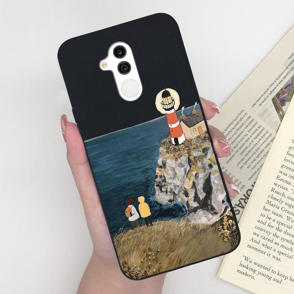 Case For Huawei Mate 20 lite Cute Astronaut Soft Matte Silicone Bumper For Huawei Mate 20lite Phone Back Cover Coque Bumper Capa