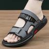 Сандалии мужские повседневные пляжные туфли мужские шлепанцы одна обувь два способа носки лето новые дышащие сандалии обувь на плоской подошве