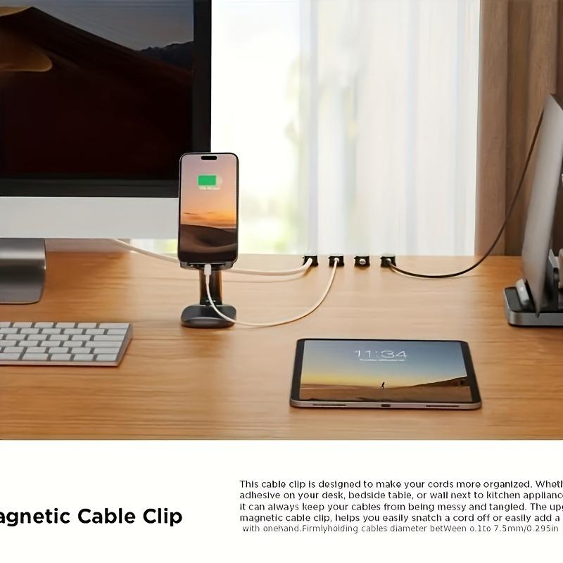 3/6 шт. Магнитный органайзер для кабелей Держатель Настольные скрытые клипсы для проводов Многоразовые гаджеты для хранения проводов для домашнего офиса Управление кабелями
