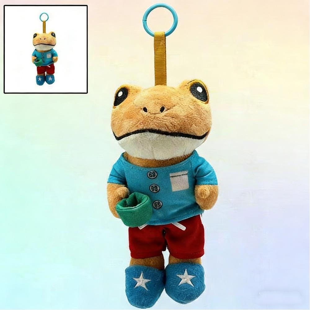 CutePuerto Rican Singer Bad Bunny Frog Plush Keychain Stuffed Doll Backpack Pendant Kids Toy Cute Toy Festival Birthday Gift
