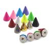 10sets 7*10mm Bullet Cone Colored Studs And Spikes For Clothes DIY Handcraft Garment Rivets For Leather Bag Shoes