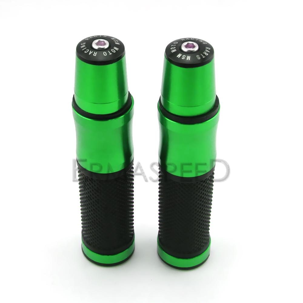 7/8-дюймовые ручки для мотоцикла с торцевой крышкой, гоночный мотоцикл с ЧПУ, алюминиевые и резиновые ручки для мотоцикла, ручки для мотоцикла