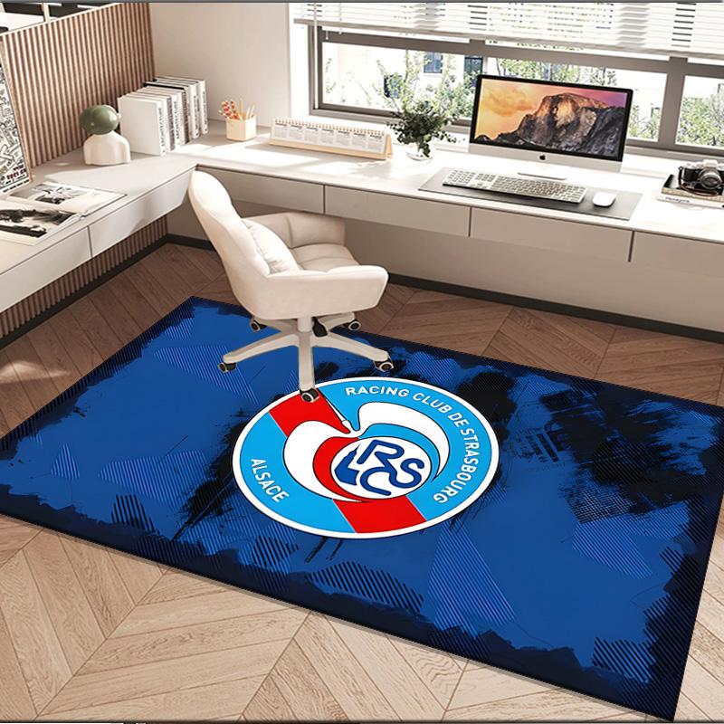1PC rug Racing Club Strasbourg Crest Carpet, Chair Rug,Area Rug for Office Bedroom living rooms bedroom, Doormat decor Christmas fan gifts