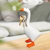 Goose Key Holder Animal Statue Unique Keychain Organizer Tabletop Decor Hook Resin Sculpture for