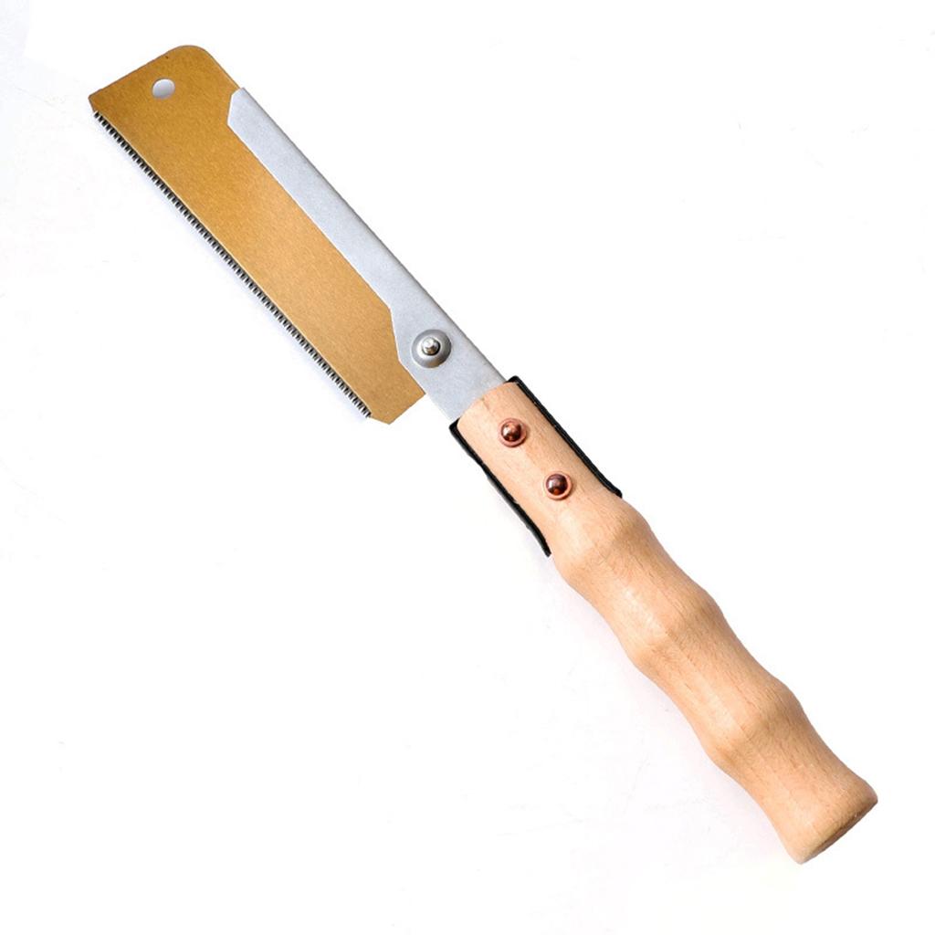Двусторонняя пила в японском стиле с нескользящей деревянной ручкой, ручной инструмент для точной резки по дереву