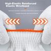 Labor Protection Gloves, 320g Orange Edge 12 Pairs Industrial Work Gloves, Unisex Protective White Thickened Wear-Resistant Non-Slip Work Gloves